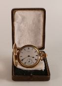 Cased Gold Plated Waltham Pocket Watch