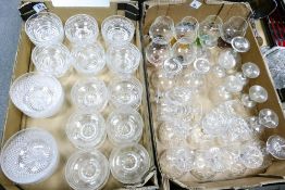 A Collection of Stuart Crystal & similar Quality glass trifle bowls, fruit bowls, Brandy Glasses,