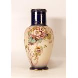Carltonware Wiltshaw & Robinson Ivory Blushware Vase in a thorned rose pattern with raised