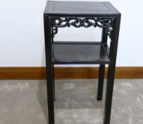 Chinese hardwood occasional table / stand, h 80cm x w41cm x d 30.5