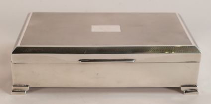 Silver cigarette box - loaded, gross weight 374g,