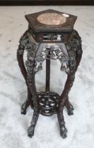 Chinese carved stand , h 80cm x w 38cm