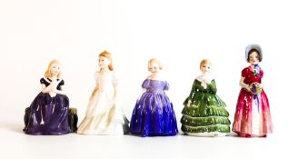 Royal Doulton lady figures to include Marie Hn1370, Kerry HN3036, Affection Hn2235, Belle HN2340 (