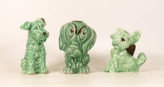 A collection of Sylvac Original dogs including small seated terrier 1378,Sad dog 8132 and dog with