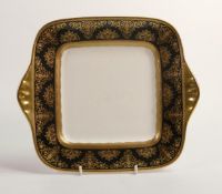 De Lamerie Fine Bone China Gold on Black Handled Sandwich Plate , specially made high end quality