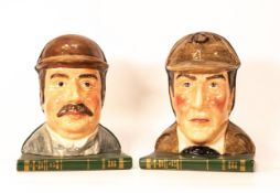 Royal Doulton pair of bookends Sherlock Holmes D7038 and Dr Watson D7039 (2)