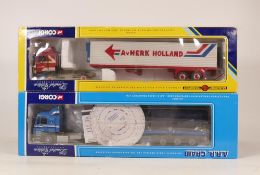 Boxed Corgi Limited Edition Toy Lorries to include cc12004 Man Flatbed Trailer with Container