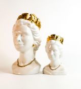 Paul Cardew teapots of Her Majesty the Queen, Limited production. Height of tallest 29cm (2)