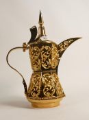 De Lamerie Fine Large Silverware plated Large Arabic Finjan Coffee Pot with rope decoration in