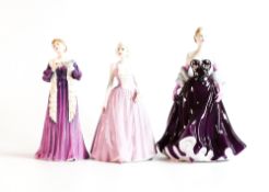 Royal Doulton Lady Figures The Recital Hn4466, Dawn Hn4603 & True Love Hn4621(3)