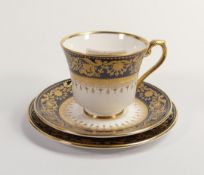 De Lamerie Fine Bone China, heavily gilded Trio, specially made high end quality item, Made in