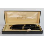 Pen set by Pierre Farler, fountain pen, ball point & fine point, in original case.