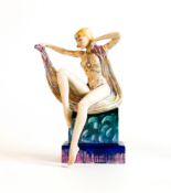 Peggy Davies / Kevin Francis Erotic Figure Windmill Girl, limited edition, base over painted by