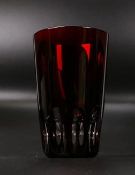 Boxed De Lamerie Fine Bone China Lead Crystal Undecorated Ruby Glass Shot Glasses x 6