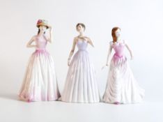 Royal Doulton Lady Figures Perfect gift Hn4409, Samantha Hn4403 & Happy Birthday Hn4215(3)