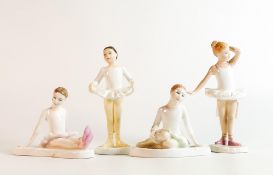 Royal Doulton Ballerina figures to include Little Ballerina HN3395, Ballet class Hn3731 and two