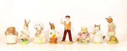 Royal Albert Breatix potter figures to include Lady Mouse, Peter Rabbit, Mrs Tiggy Winkle, Foxy