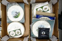 A collection of Wedgwood & Similar including Castle & Country Homes theme Wall Plates, many boxed
