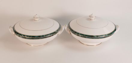 Two Royal Worcester Medici lidded tureens - surface marks consistent with use (2)