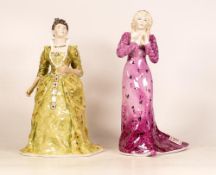 Coalport Age of Elegance Boxed Figures Ellen Terry as Beatrice Much Ado about Nothing & Mrs