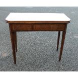 Georgian mahogany D-end foldover table, 92 x 45cm.