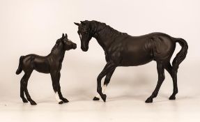 Beswick Black Beauty & Foal (2)