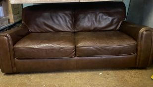 Leather fabric 2 Seater Sofa 197cm W x 92cm D x 82cm H