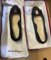 Salvatore Ferragamo Boutique Pair of Low Heeled Pumps, size 39.