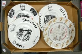 A collection of local plates to include Silverdale colliery , Hem Heath, Coalfield etc (5)