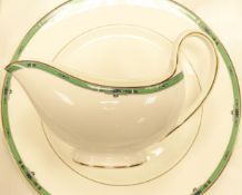 Wedgwood Jade pattern dinner ware to include 27cm dinner plates x 16, two lidded tureens, fruit
