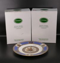 Three Portmeirion Botanic Garden Hand Cut Crystal Collection White Wine Glass Sets (2 in each box)