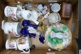 A Mixed Collection of items to include Parian Hatchling Vase, Onyx Bowls, Commemorative Mugs etc. (1