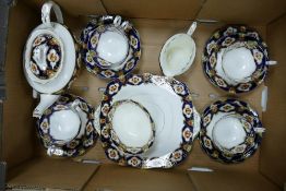 Royal Albert Crown China Part Tea Service, 23-pieces including teapot, milk and open sugar bowl, two