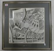 M. C. Escher, Limited Edition Facsimile Print, 'Print Gallery'. Height: 63cm Width: 63cm