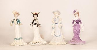 Small Coalport lady figures to include Lady Sarah , Lady Rose, Lady Frances, Lady Catherine. All