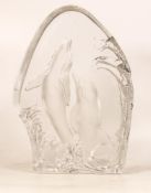 Large Pressed Glass Dolphin Theme Glass Ornament, height 24cm
