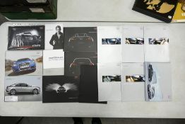 A collection of Various Audi Motor Car Brochures including R8, A4 & A8
