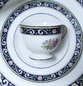 A large collection of Wedgwood Runnymede patterned dinner ware to include 12 x 27cm dinner plates,