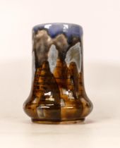 Cobridge Stoneware Vase Decorated with Bottle Kilns, height 16cm