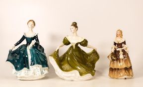 Royal Doulton Lady Figures Janine Hn2461, Lynne Hn2329(2nds) & Coalport Lady Figure Rosalinda(3)