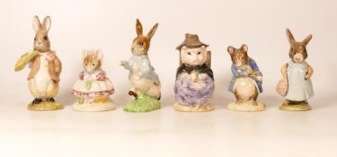 Beswick Beatrix Potter Figures to include BP10a Benjamin ate a Lettuce leaf, Bp10a The Old Women who