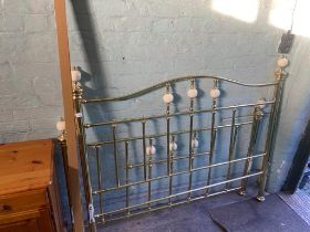 Vintage brass twin headboard and footboard 137cm H x 160cm W