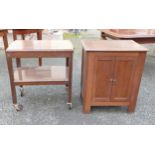 1930's Wooden Hostess Trolley & Pot Cupboard(2)