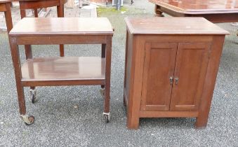 1930's Wooden Hostess Trolley & Pot Cupboard(2)