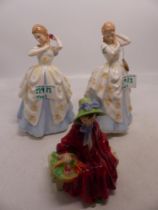 Royal Doulton Lady Figures Linda HN2960 Together With Linda HN2106 and Seconds Quality Linda HN2960