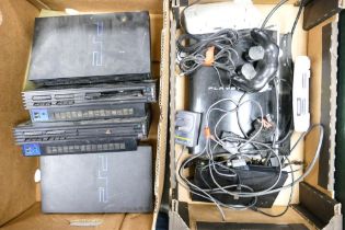 A large collection of Sony Playstation Ps1 /2/ 3 game systems, no tested some suitable for spares