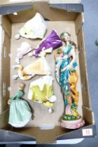 A mixed collection of items to include Damaged Royal Doulton Figures