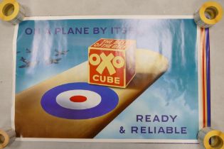 A rolled collection of un framed OXO theme advertising prints