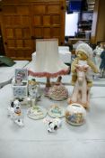 A mixed collection of items to include large Cherished Teddies Rocking Horse, Royal Doulton
