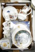A mixed collection of items to include Colclough Floral teapot, Decorative Plates & Mugs etc